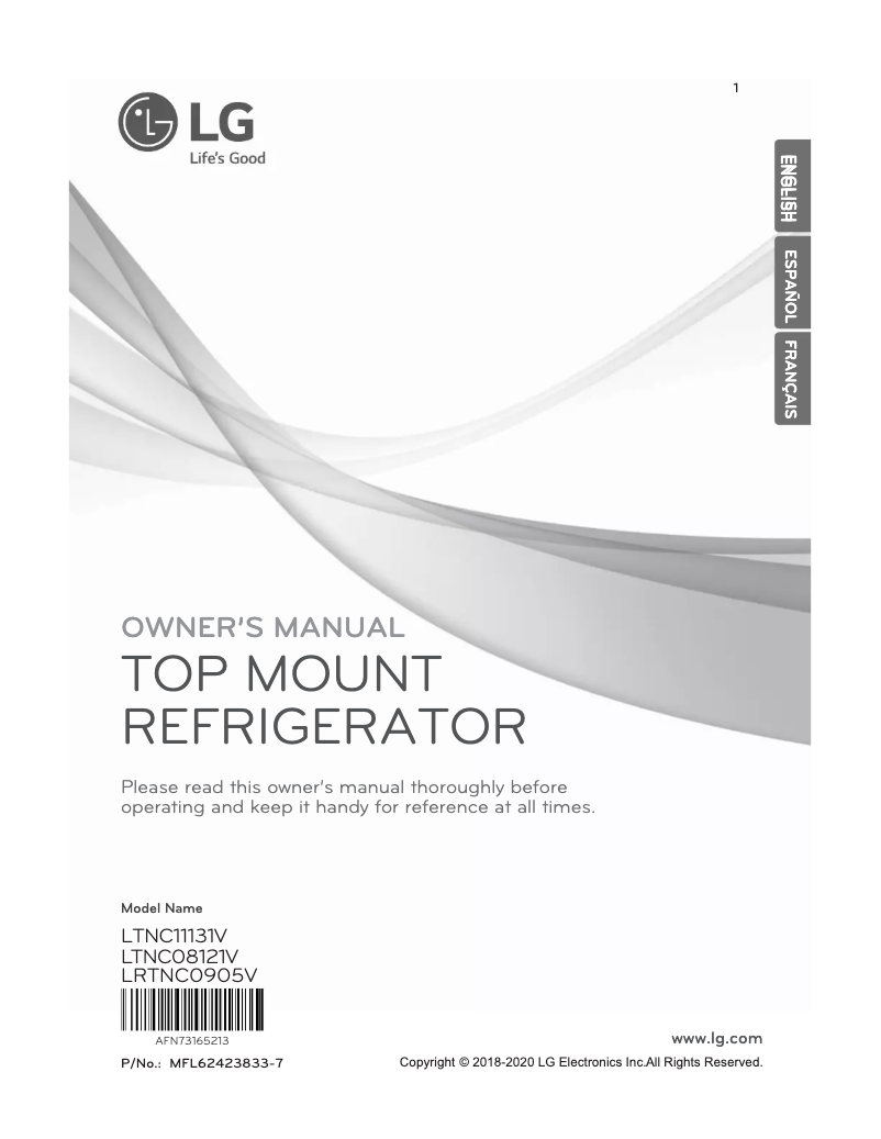 Image de la première page du manuel de l'appareil LTNC11131V