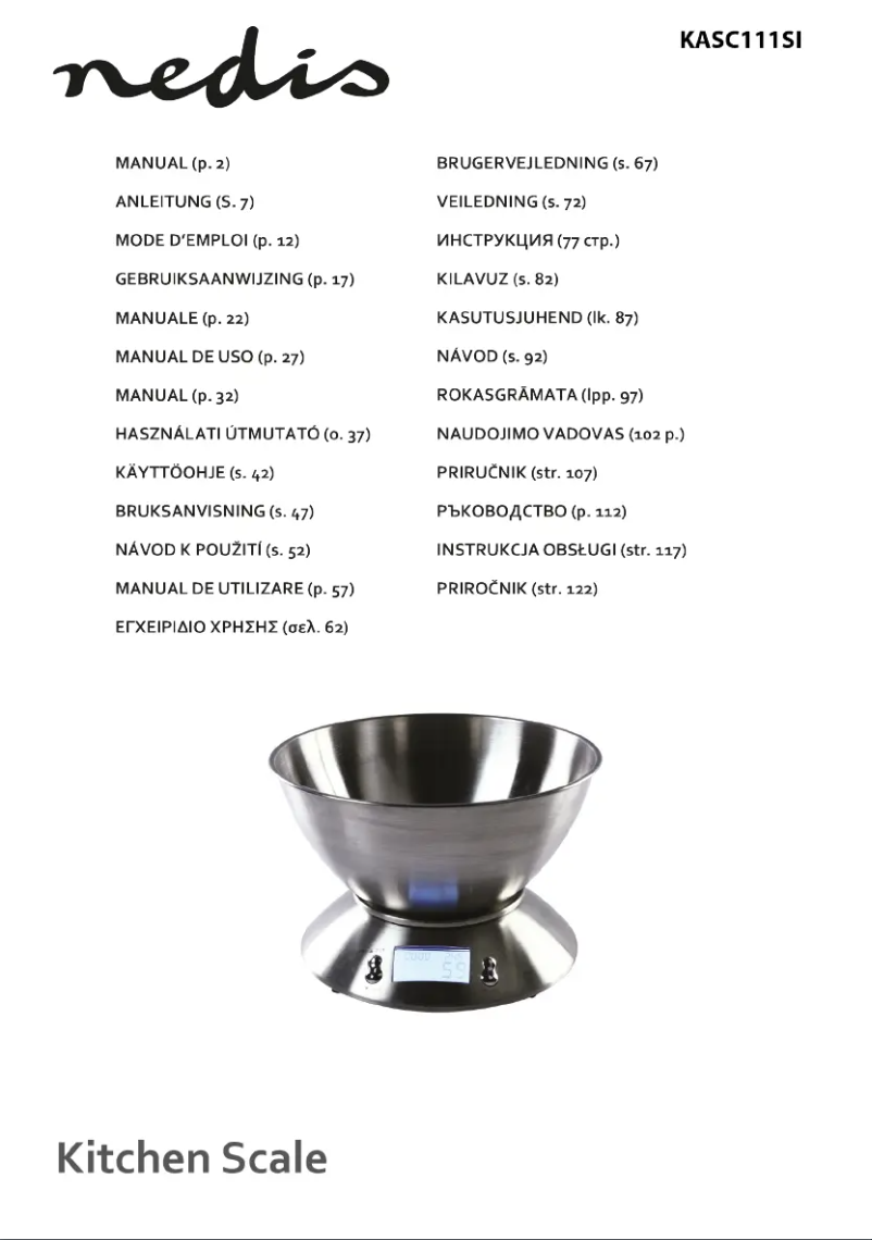 Page 1 de la notice Manuel utilisateur Nedis KASC111SI