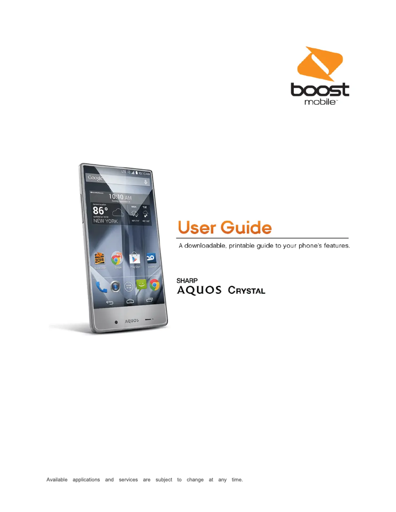 Page n°1 - Manuel utilisateur Sharp Aquos Crystal 2