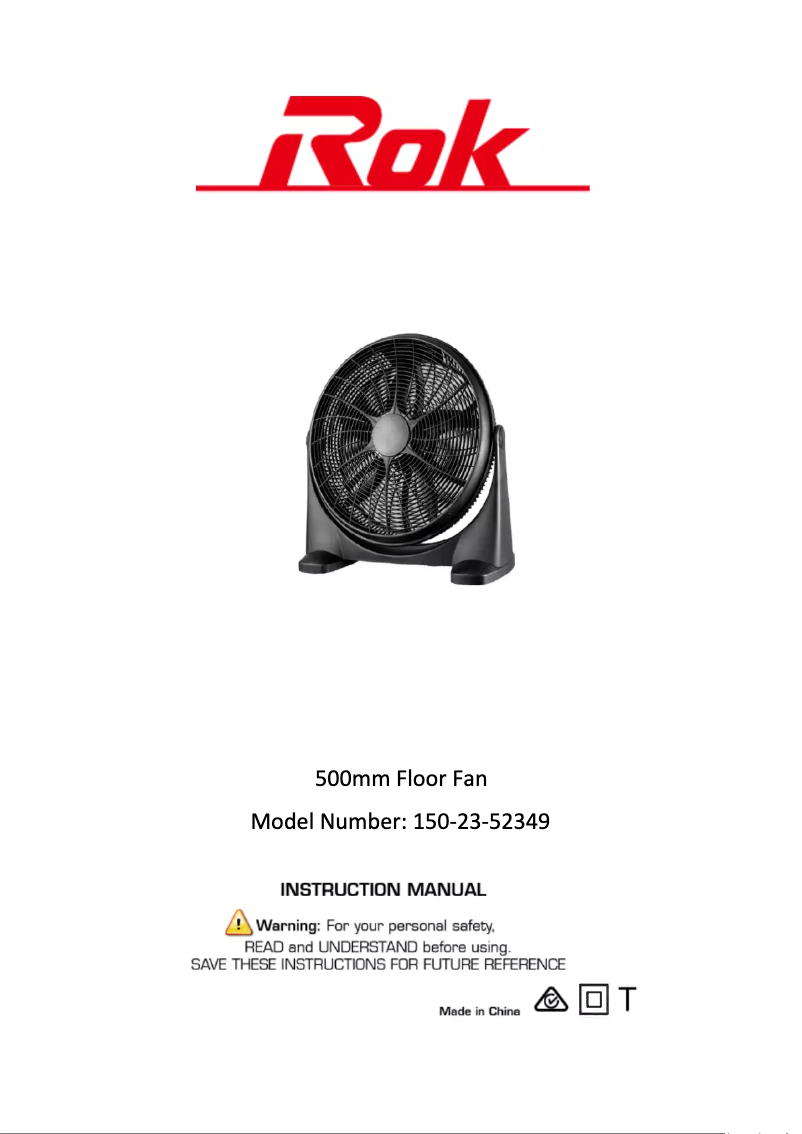 Page 1 de la notice Manuel utilisateur Rok 150-23-52349
