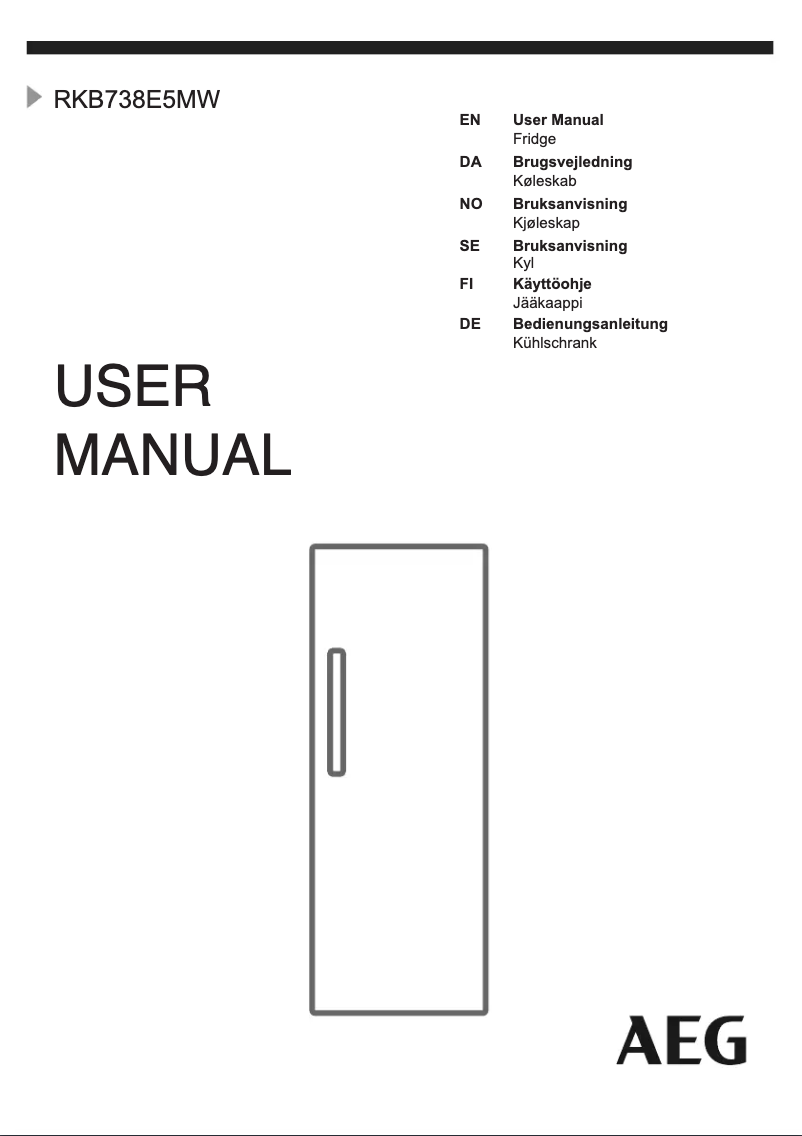 Page 1 de la notice Manuel utilisateur AEG RKB738E5MW