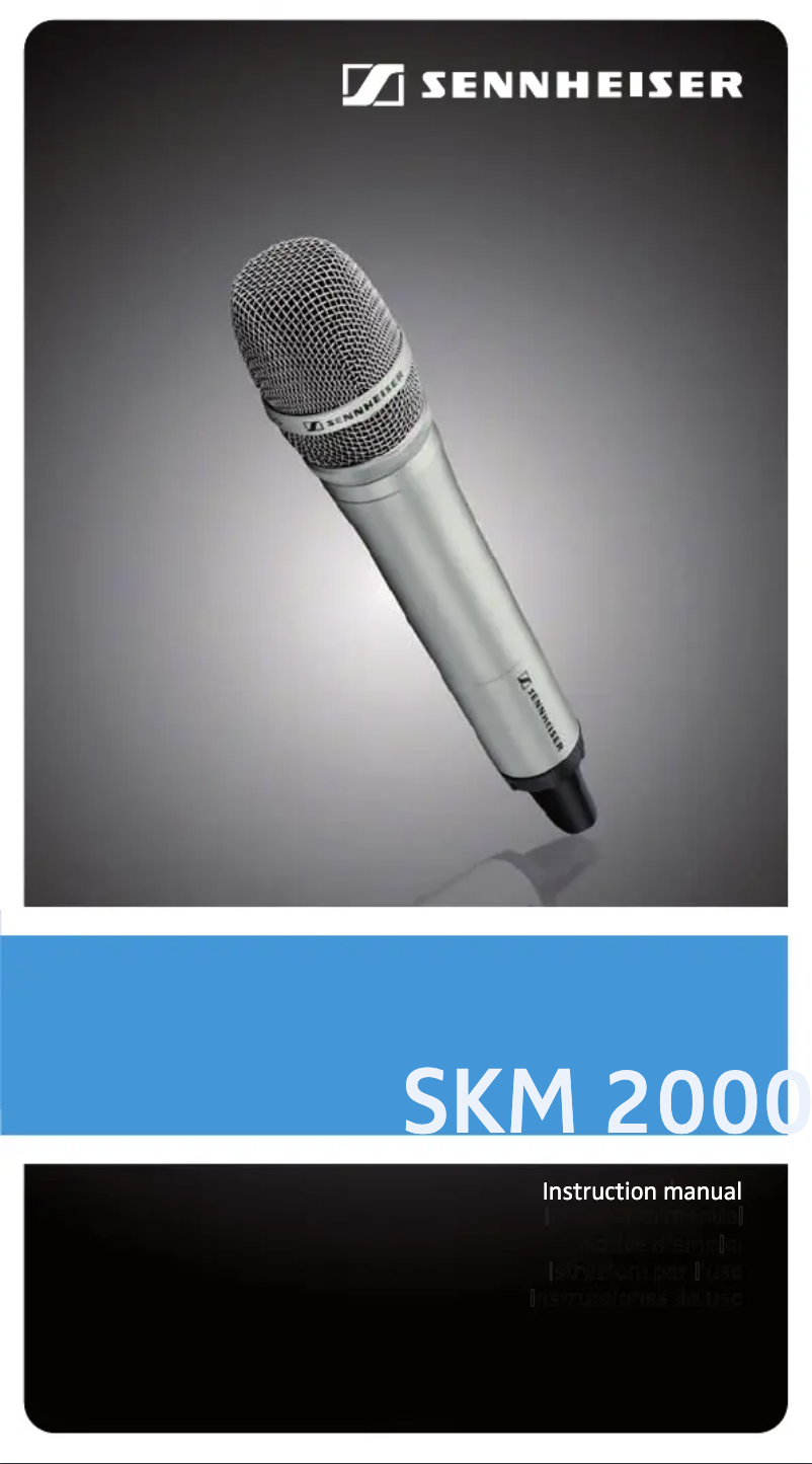 Page n°1 - Manuel utilisateur Sennheiser SKM 2000 NI