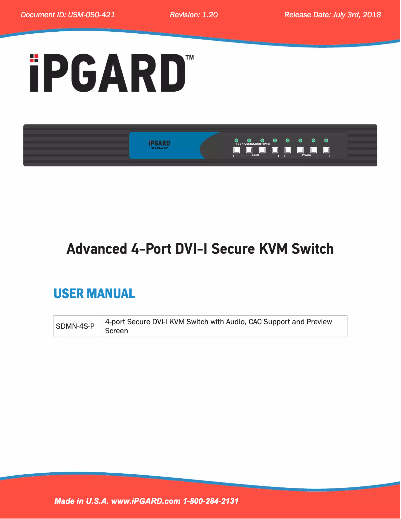 Página 1 del manual Manual de usuario iPGARD SDMN-4S-P