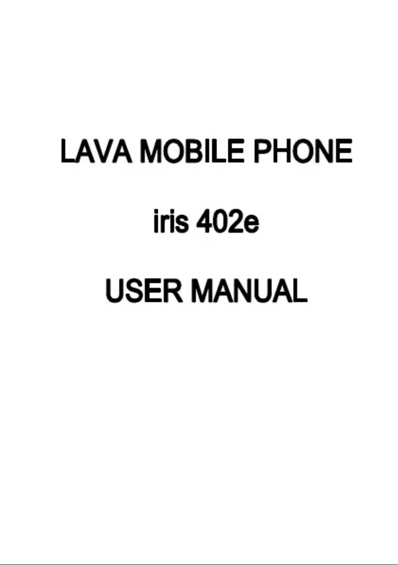 Page n°1 - Manuel utilisateur Lava Iris 402e