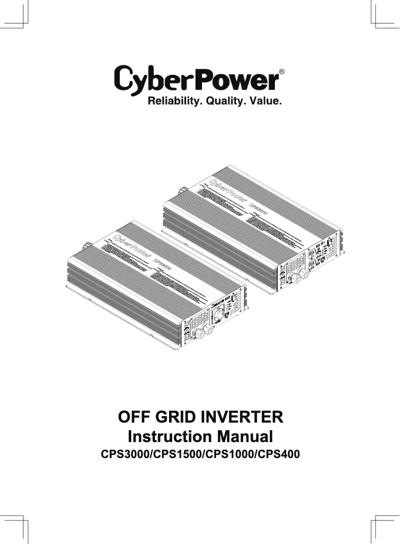 Page 1 de la notice Manuel utilisateur CyberPower CPS3000ESA48