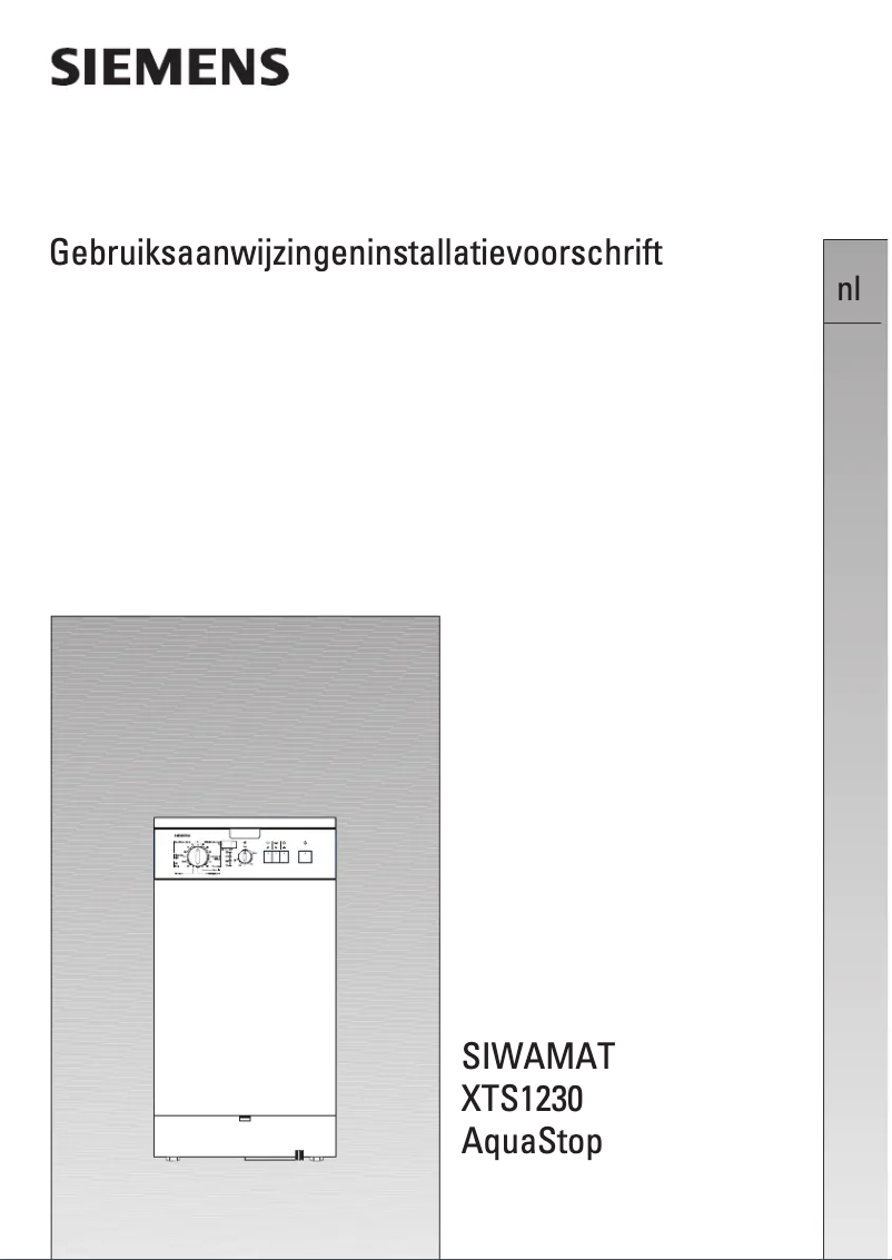 Page n°1 - Manuel utilisateur Siemens WXTS1230