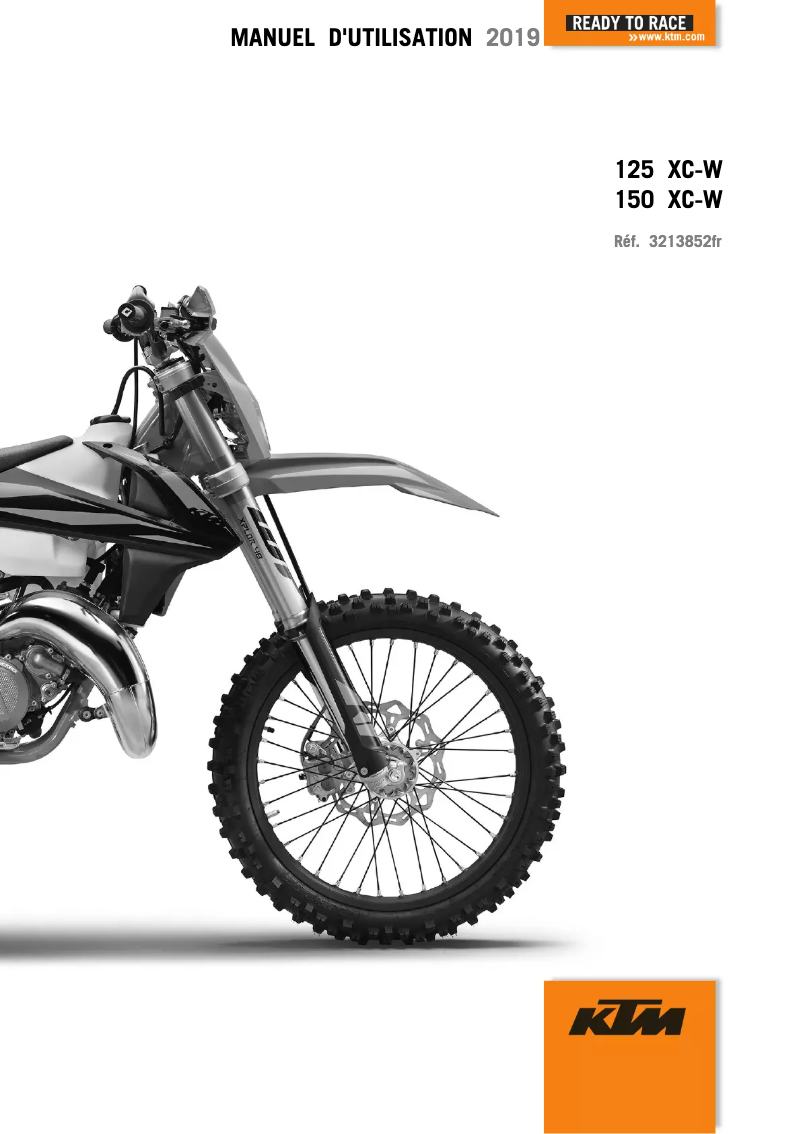 Page 1 de la notice Manuel utilisateur KTM 125 XC-W (2019)