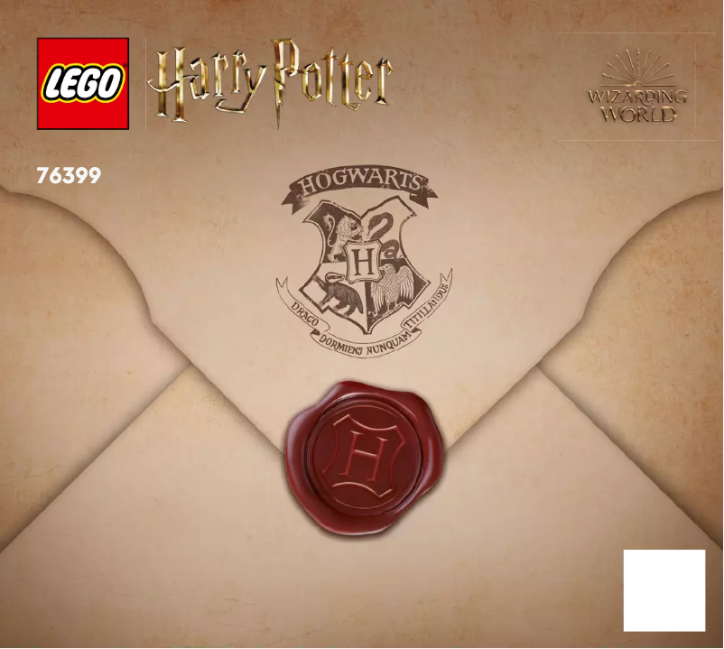 Page 1 de la notice Manuel utilisateur Lego Harry Potter 76399