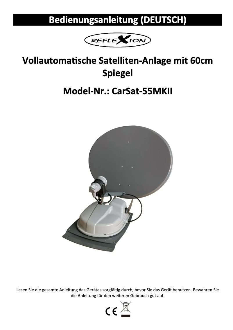 Page 1 de la notice Manuel utilisateur Reflexion CarSat-55MKII