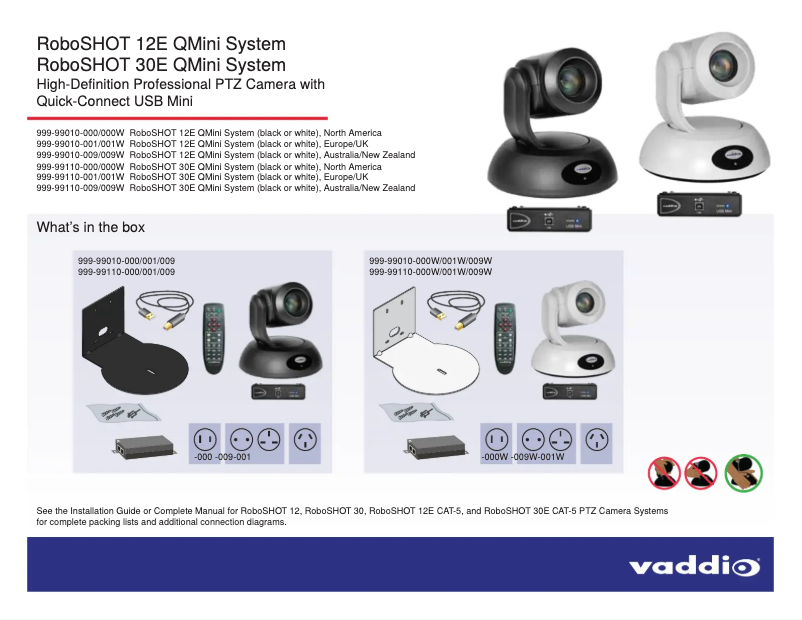 Image de la première page du manuel de l'appareil RoboSHOT 12E QMini