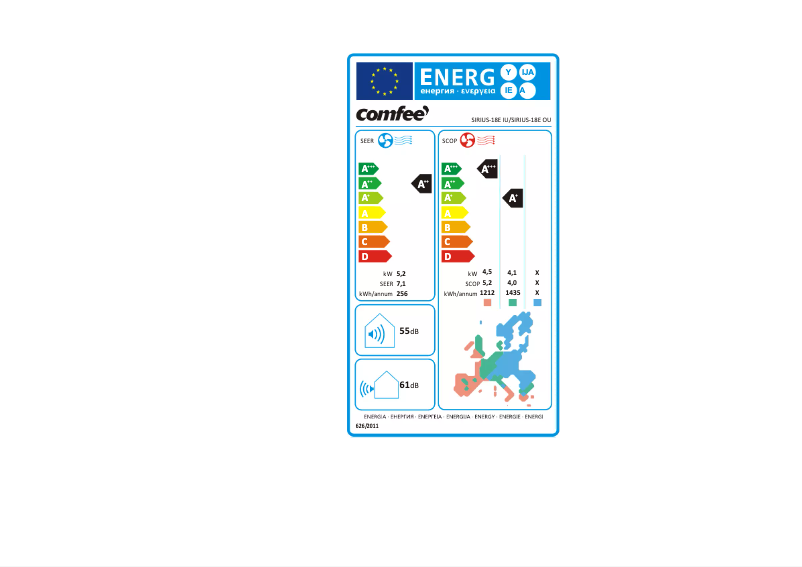 Página 1 del manual Manual de usuario Comfee Sirius-18E