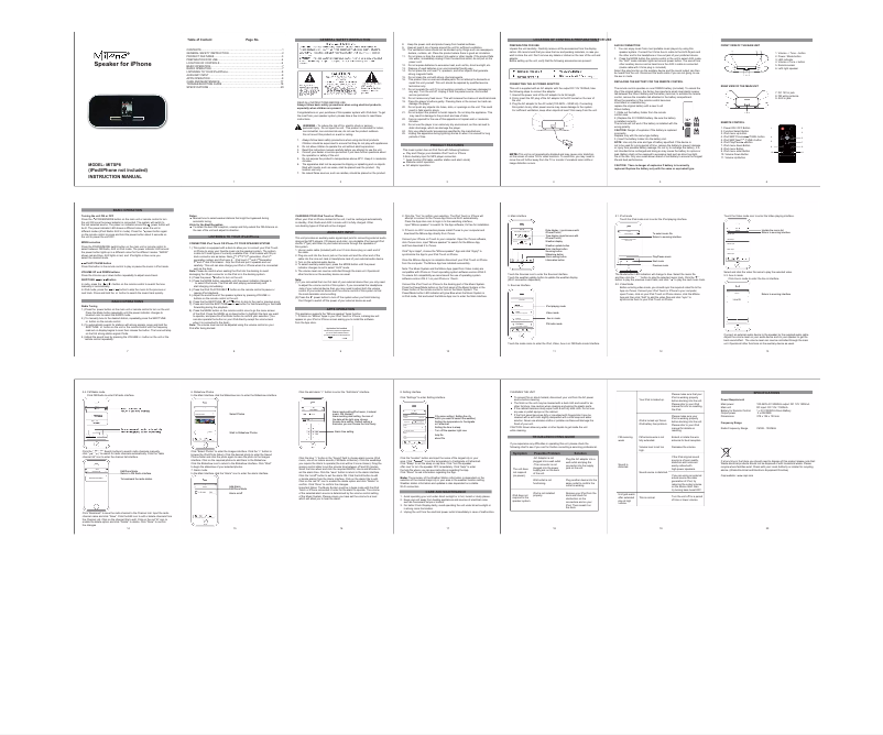 Page 1 de la notice Manuel utilisateur MiTone MITSP8