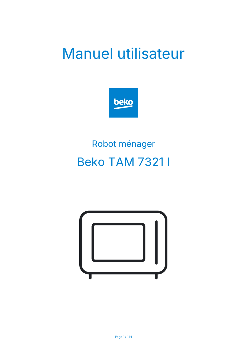 Image de la première page du manuel de l'appareil TAM 7321 I