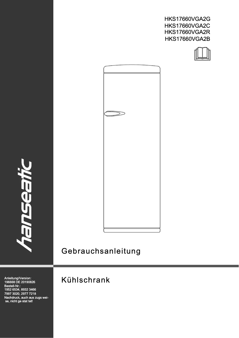 Página 1 del manual Manual de usuario Hanseatic HKS17660VGA2R