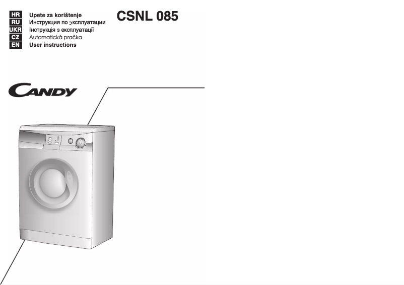 Page 1 de la notice Manuel utilisateur Candy CSNL 085-03 S