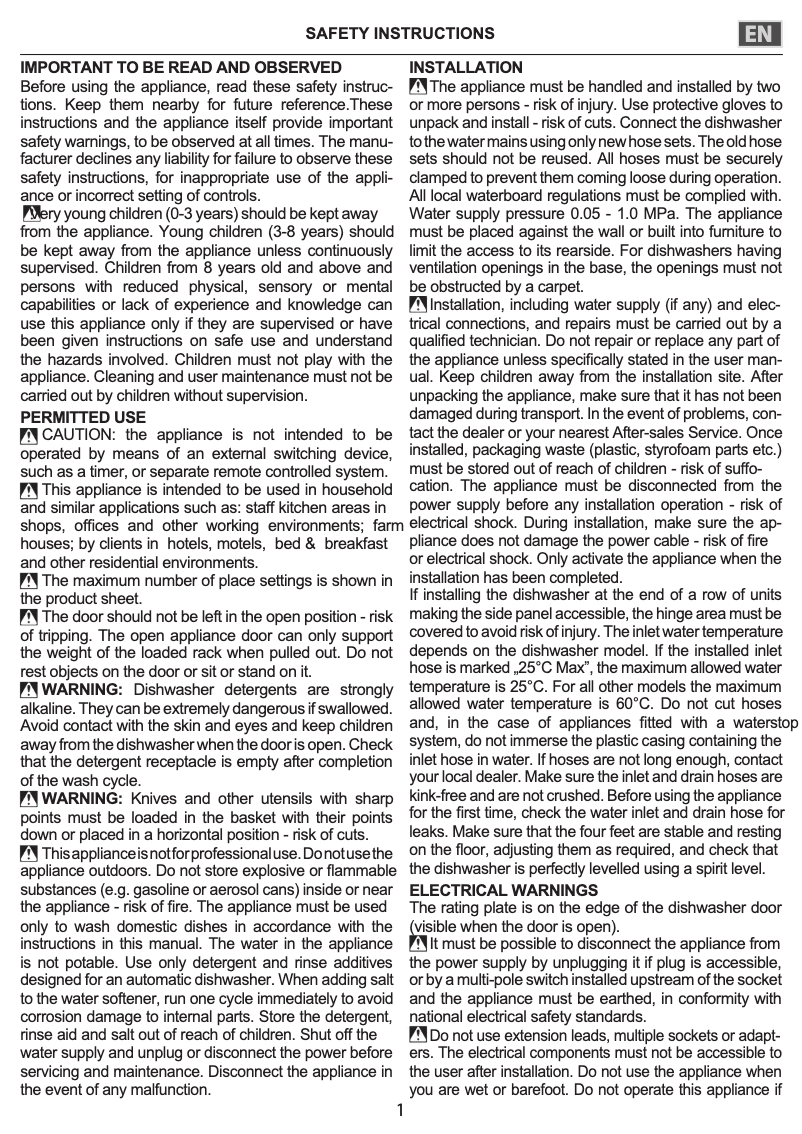 Image de la première page du manuel de l'appareil WBO 3T341 P X