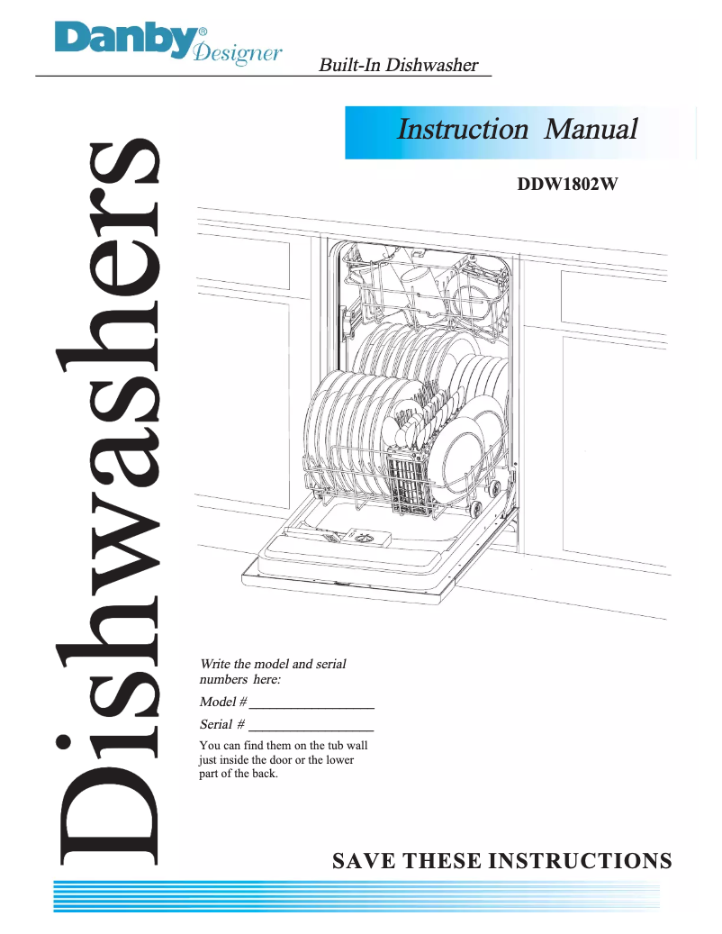Page 1 de la notice Manuel utilisateur Danby DDW1802W