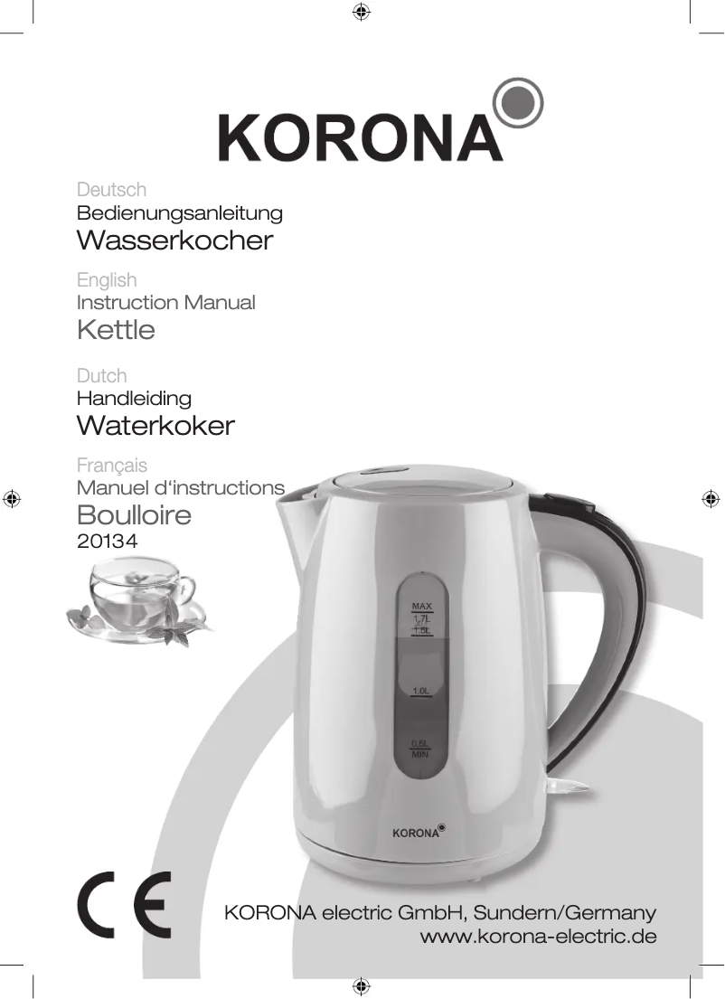 Image de la première page du manuel de l'appareil 20134