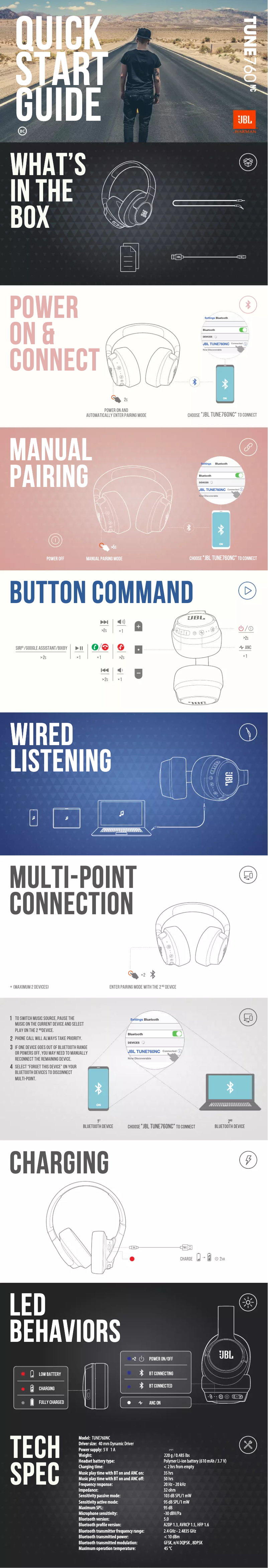 Page n°1 - Manuel utilisateur JBL Tune 760NC
