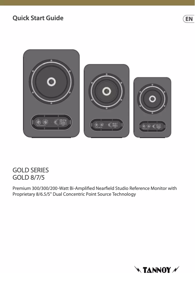 Page 1 de la notice Manuel utilisateur Tannoy Gold 5