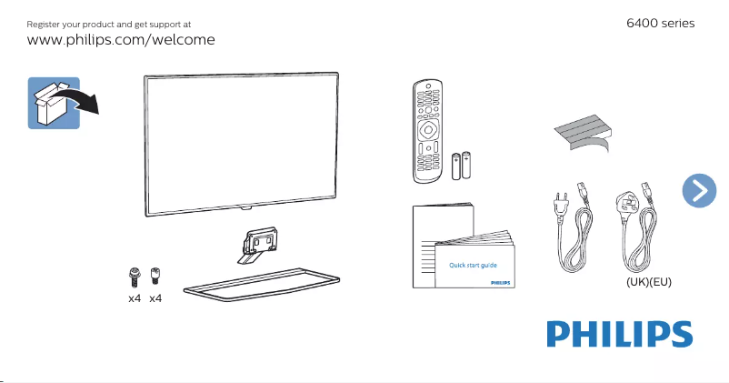 Image de la première page du manuel de l'appareil 6000 series 50PUK6400