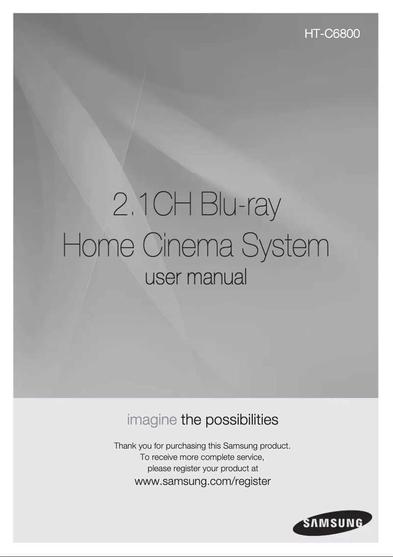 Page 1 de la notice Manuel utilisateur Samsung HT-C6800