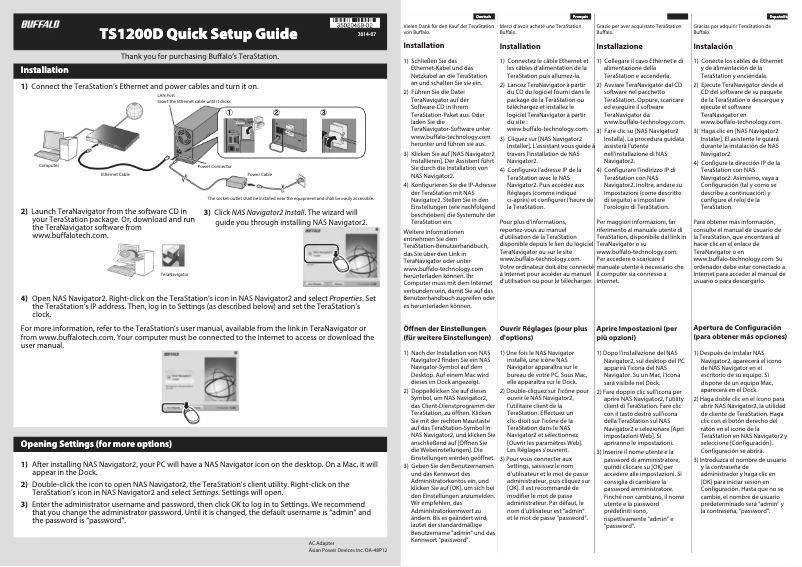 Page n°1 - Manuel utilisateur Buffalo TeraStation 1200