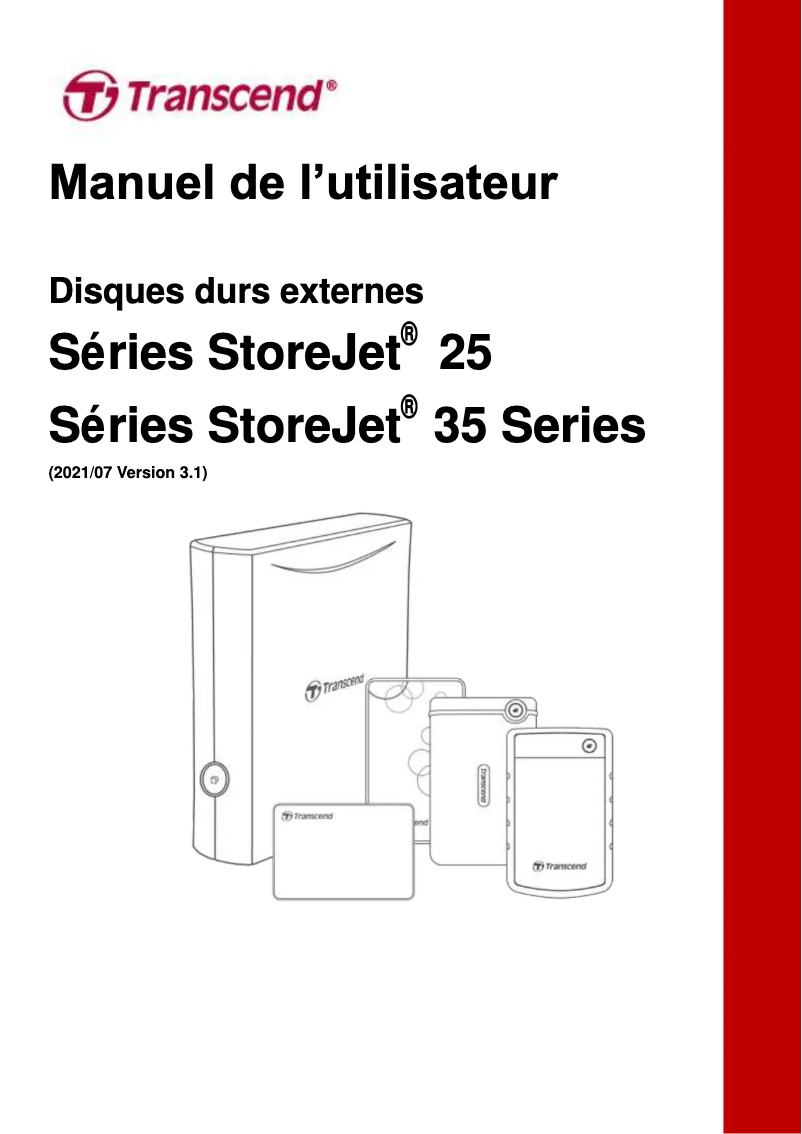 Image de la première page du manuel de l'appareil StoreJet 25C3S
