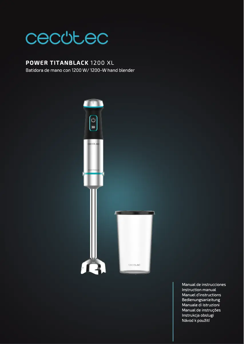 Page 1 de la notice Manuel utilisateur Cecotec Power Titan 1200 XL