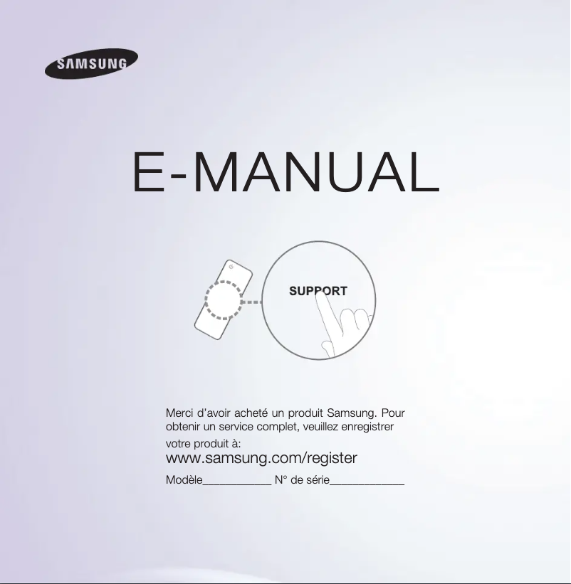 Page 1 de la notice Manuel utilisateur Samsung UN40ES6100F