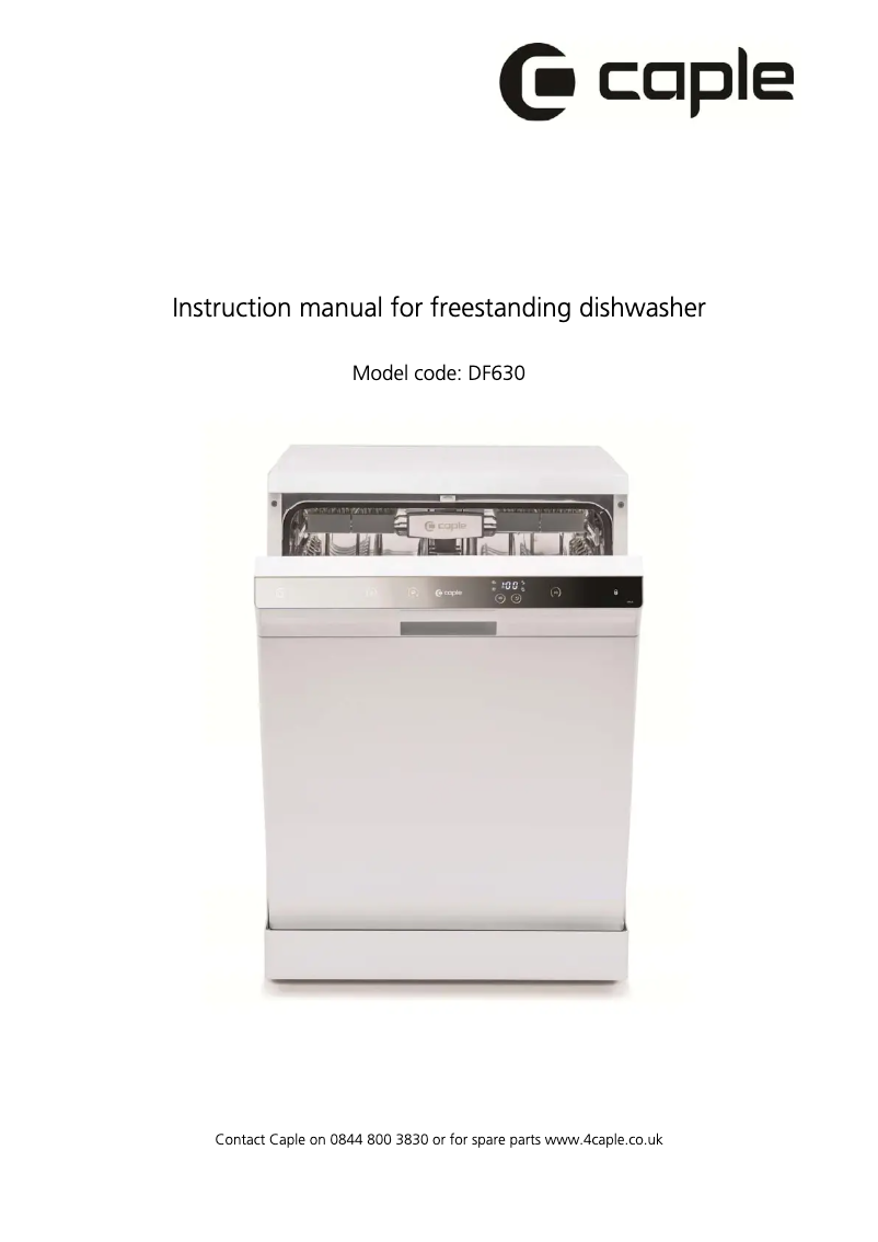 Image de la première page du manuel de l'appareil DF630