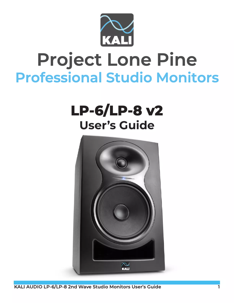Page n°1 - Manuel utilisateur Kali Audio LP-8 V2