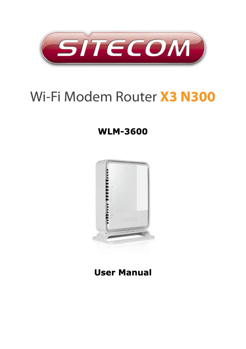Page n°1 - Manuel utilisateur Sitecom WLM-3600