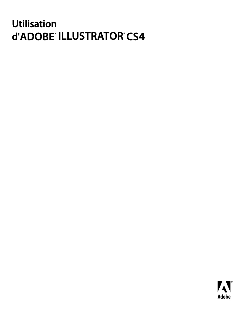 Page 1 de la notice Manuel utilisateur Adobe Illustrator CS4