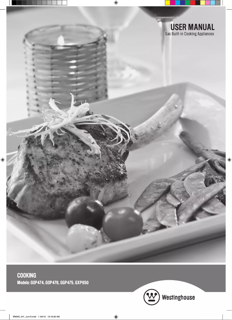 Page 1 de la notice Manuel utilisateur Westinghouse GXP650W