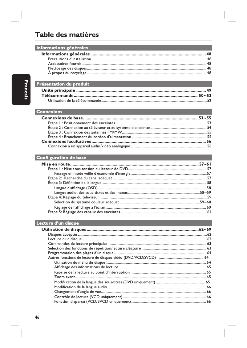 Image de la première page du manuel de l'appareil HTS3100