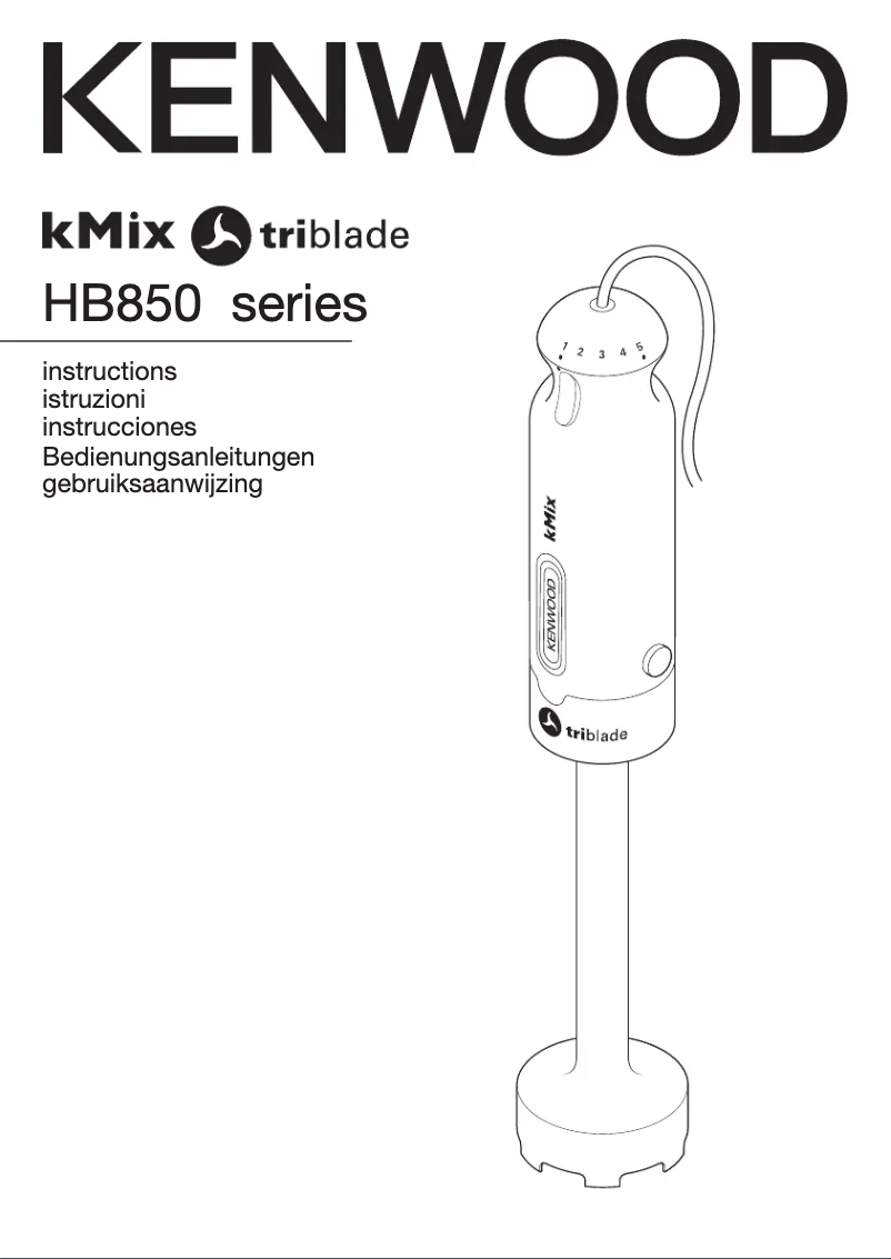Page 1 de la notice Manuel utilisateur Kenwood KMix Triblade HB708
