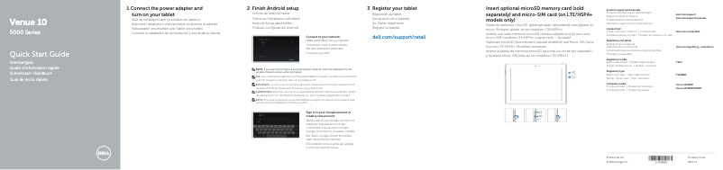 Page 1 de la notice Manuel utilisateur Dell Venue 5050