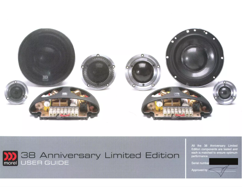 First page image of the manual for 38 Limited Edition