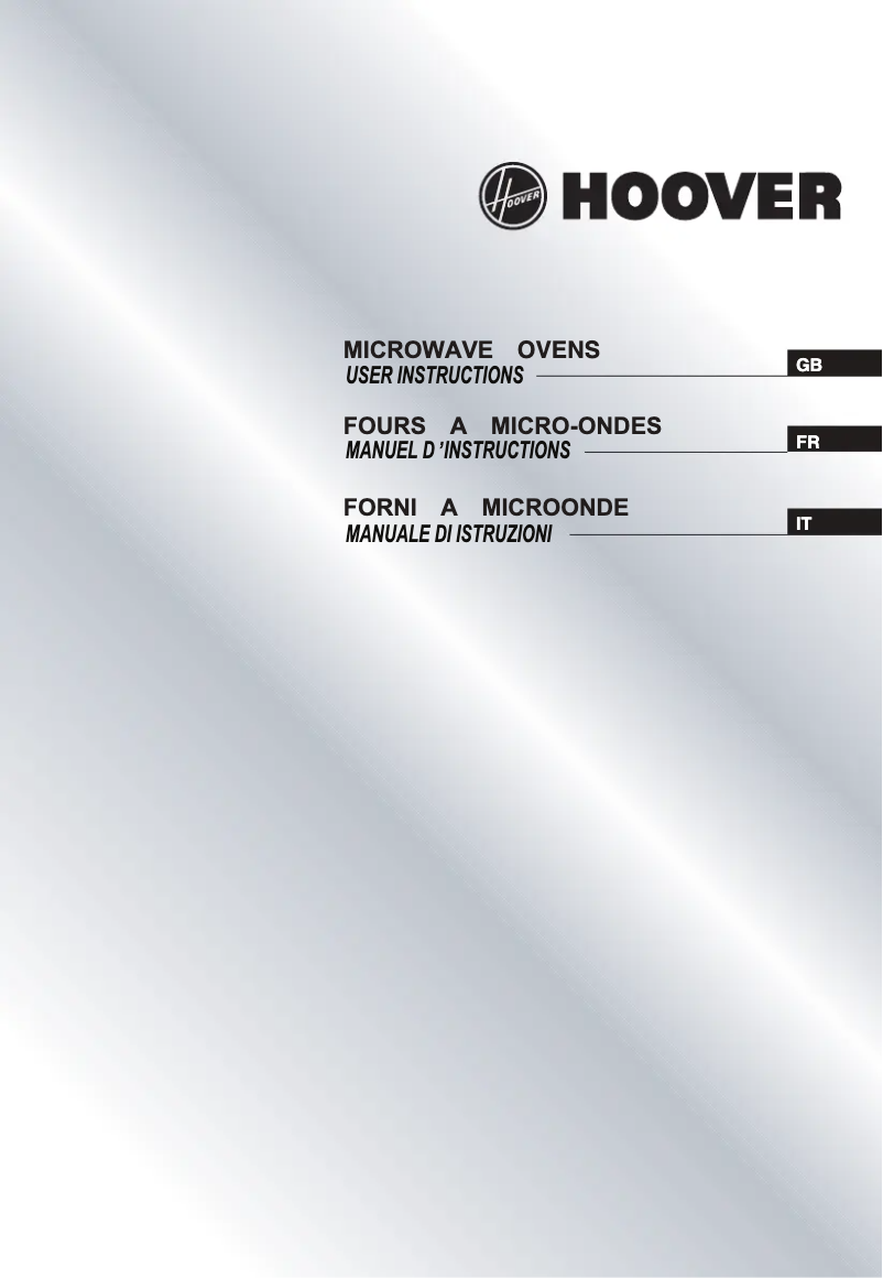 Page 1 de la notice Manuel utilisateur Hoover HMG281XC3