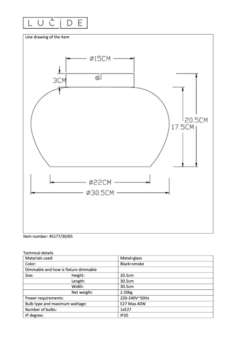 Page n°1 - Manuel utilisateur Lucide Judi