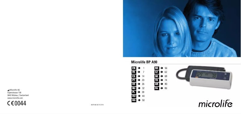 Page 1 de la notice Manuel utilisateur Microlife BP A90-30