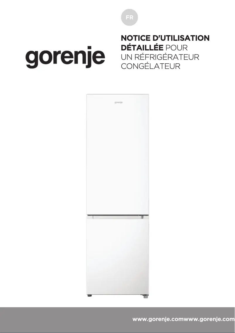 Page n°1 - Manuel utilisateur Gorenje NRK418EEW4