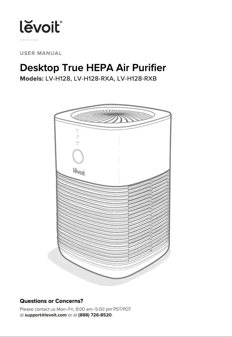 Page 1 de la notice Manuel utilisateur Levoit LV-H128