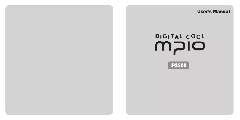 Page n°1 - Manuel utilisateur Mpio FG200