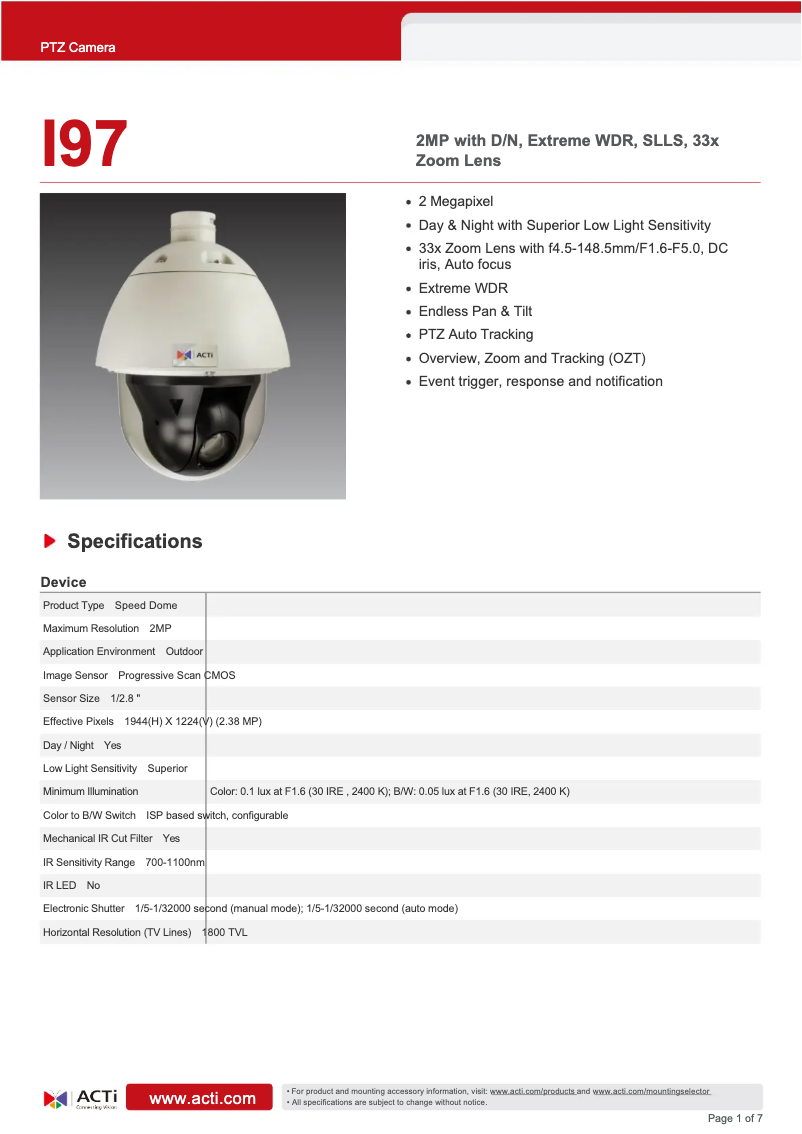 Image de la première page du manuel de l'appareil I97