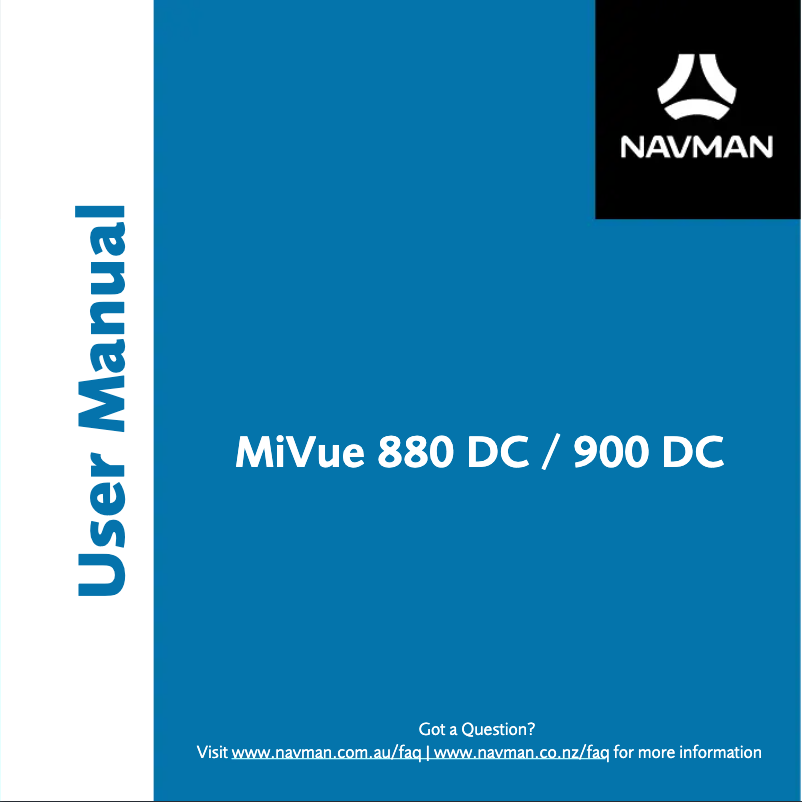 Image de la première page du manuel de l'appareil MiVue 900 DC