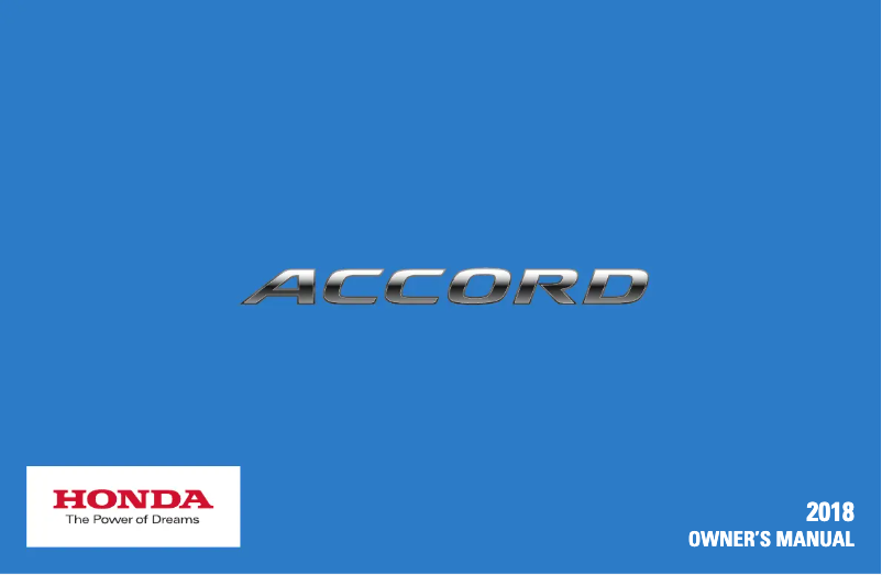Page 1 de la notice Manuel utilisateur Honda Accord Sedan (2018)