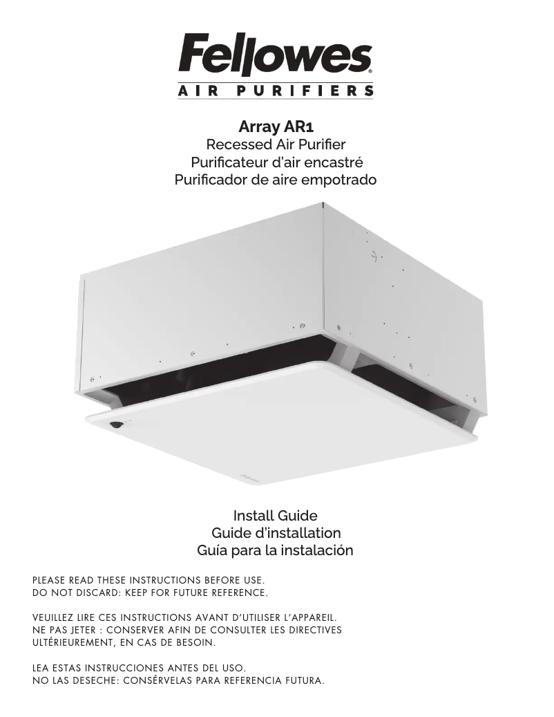 Page n°1 - Manuel utilisateur Fellowes Array AR1