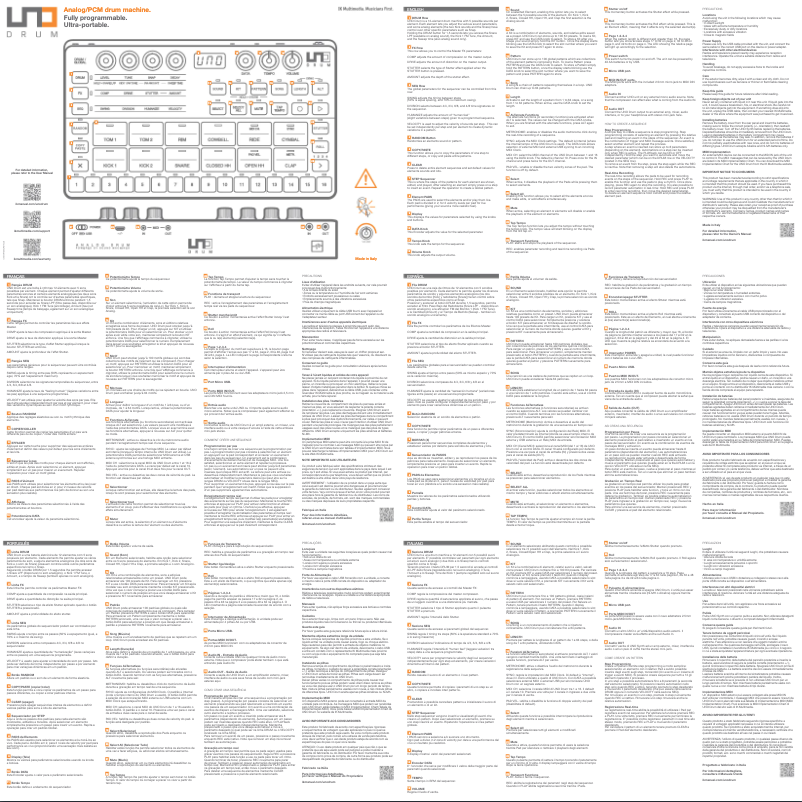 Page 1 de la notice Guide de démarrage rapide IK Multimedia Uno Drum